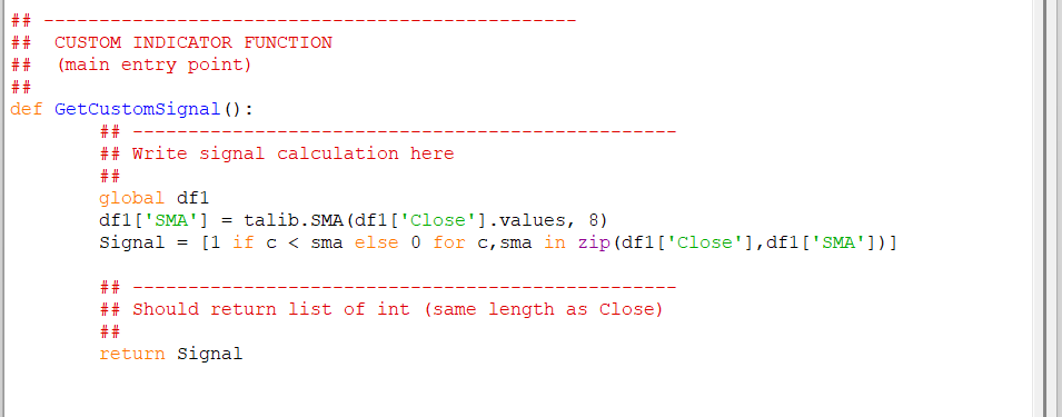 Python hard coded parameter example